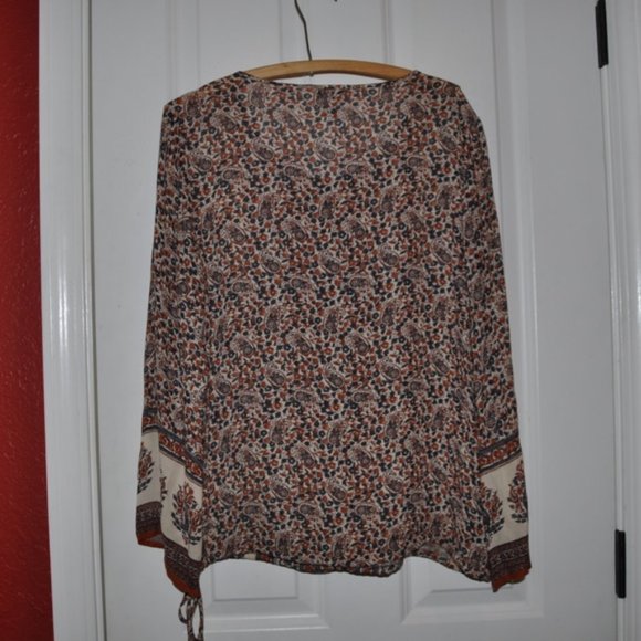 LUCKY BRAND Cinnamon Stick Katrina Peasant Top S - Picture 5 of 8